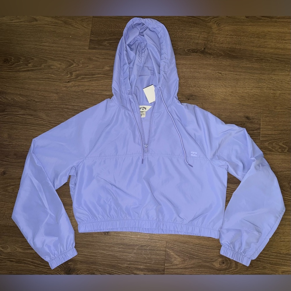 Billabong Women's Wind Down Crop Jacket Purple Cropped Windbreaker Jacket S NWT